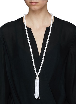 Figure View - Click To Enlarge - KENNETH JAY LANE - Tassel beaded necklace