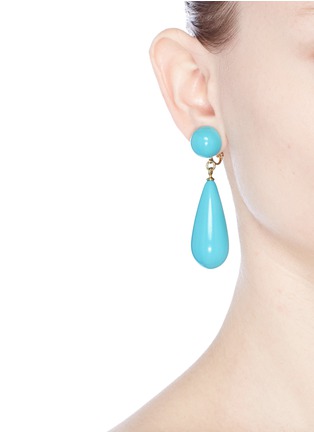 Figure View - Click To Enlarge - KENNETH JAY LANE - Chunky teardrop clip earrings