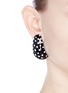 Figure View - Click To Enlarge - KENNETH JAY LANE - Polka dot enamel clip earrings