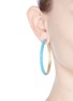 Figure View - Click To Enlarge - KENNETH JAY LANE - Enamel hoop earrings