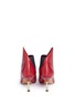 Back View - Click To Enlarge - VALENTINO GARAVANI - Screw heel asymmetric shaft leather boots