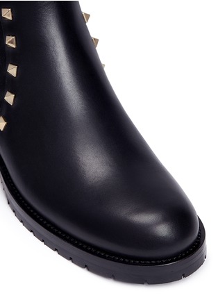 Detail View - Click To Enlarge - VALENTINO - 'Rockstud' leather Chelsea boots