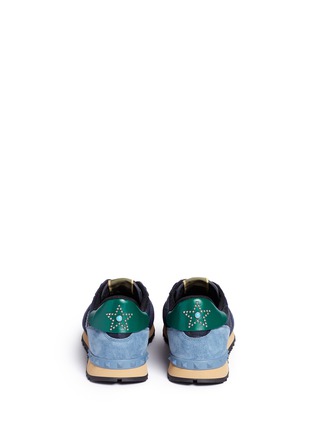 Back View - Click To Enlarge - VALENTINO GARAVANI - 'Camustars Rockrunner' leather patch sneakers