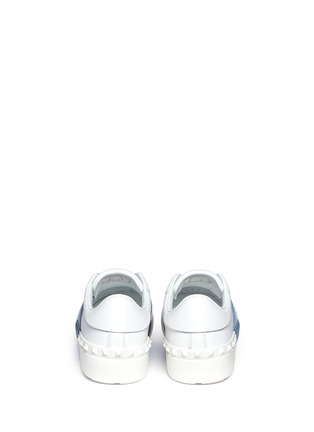 Back View - Click To Enlarge - VALENTINO GARAVANI - 'Open' colourblock leather slip-on sneakers