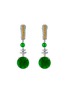 Main View - Click To Enlarge - SAMUEL KUNG - Diamond garnet jade 18k gold earrings