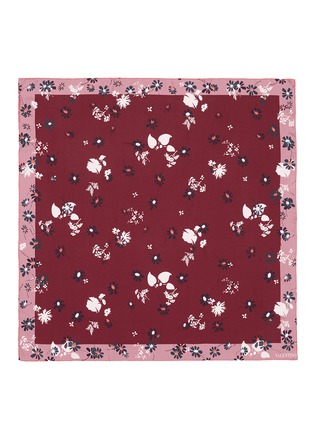 Main View - Click To Enlarge - VALENTINO GARAVANI - Floral print silk twill scarf