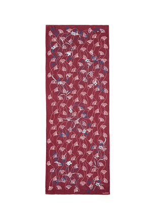 Main View - Click To Enlarge - VALENTINO GARAVANI - Lotus print silk chiffon scarf