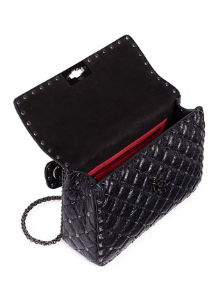 Detail View - Click To Enlarge - VALENTINO GARAVANI - 'Rockstud Spike' medium leather shoulder bag