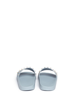 Back View - Click To Enlarge - VALENTINO GARAVANI - Rockstud PVC slide sandals
