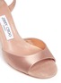 Detail View - Click To Enlarge - JIMMY CHOO - 'Helen 85' glitter strap satin and suede sandals