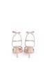 Back View - Click To Enlarge - JIMMY CHOO - 'Helen 85' glitter strap satin and suede sandals