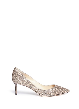 Main View - Click To Enlarge - JIMMY CHOO - 'Romy 60' coarse glitter pumps