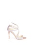 Main View - Click To Enlarge - JIMMY CHOO - 'Lang' glitter strappy sandals
