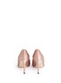 Back View - Click To Enlarge - JIMMY CHOO - 'Alexa 85' Swarovski crystal faux pearl satin pumps