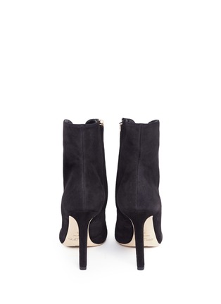 Back View - Click To Enlarge - JIMMY CHOO - 'Loretta 100' coin charm suede boots