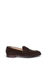 Main View - Click To Enlarge - GEORGE CLEVERLEY - 'Matthew' butterfly vamp suede loafers