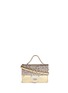 Main View - Click To Enlarge - JIMMY CHOO - 'Rebel Soft Mini' glitter flap mirror leather crossbody bag