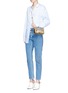 Figure View - Click To Enlarge - JIMMY CHOO - 'Rebel Soft Mini' glitter flap mirror leather crossbody bag