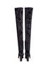 Back View - Click To Enlarge - JIMMY CHOO - 'Lorraine 85' crushed velvet thigh high boots