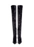 Front View - Click To Enlarge - JIMMY CHOO - 'Lorraine 85' crushed velvet thigh high boots