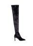 Main View - Click To Enlarge - JIMMY CHOO - 'Lorraine 85' crushed velvet thigh high boots