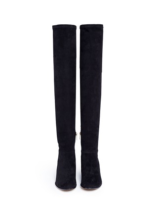 Front View - Click To Enlarge - JIMMY CHOO - 'Myren Flat' over-the-knee suede boots