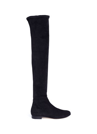 Main View - Click To Enlarge - JIMMY CHOO - 'Myren Flat' over-the-knee suede boots