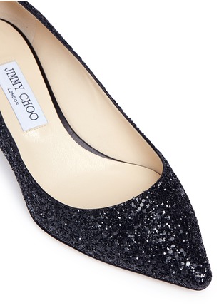 Detail View - Click To Enlarge - JIMMY CHOO - 'Romy 40' coarse glitter pumps