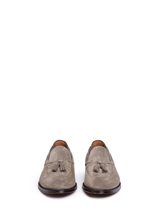 Front View - Click To Enlarge - DOUCAL'S - Suede tassel loafers