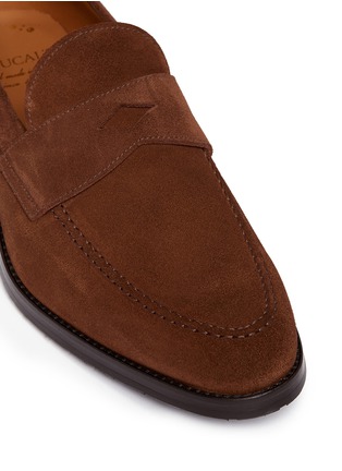Detail View - Click To Enlarge - DOUCAL'S - Suede penny loafers