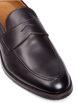 Detail View - Click To Enlarge - DOUCAL'S - Nappa leather penny loafers
