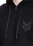 Detail View - Click To Enlarge - NEIL BARRETT - Chevron embroidered zip hoodie