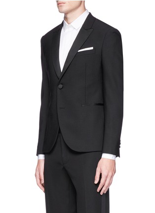 Front View - Click To Enlarge - NEIL BARRETT - 'Super Skinny' tuxedo blazer