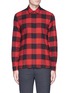 Main View - Click To Enlarge - NEIL BARRETT - Slogan print gingham check flannel shirt