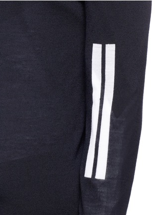 Detail View - Click To Enlarge - NEIL BARRETT - Stripe intarsia wool cardigan