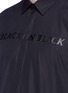 Detail View - Click To Enlarge - NEIL BARRETT - '#BLACK ON BLACK' rubber print shirt