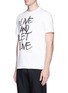 Front View - Click To Enlarge - NEIL BARRETT - '#LIVE AND LET LIVE' graffiti print T-shirt