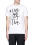 Main View - Click To Enlarge - NEIL BARRETT - '#LIVE AND LET LIVE' graffiti print T-shirt