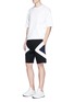 Figure View - Click To Enlarge - NEIL BARRETT - 'Modernist' panel neoprene sweat shorts