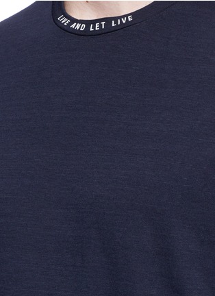 Detail View - Click To Enlarge - NEIL BARRETT - Slogan collar print T-shirt