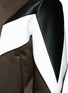 Detail View - Click To Enlarge - NEIL BARRETT - 'Modernist 7' leather panel crepe bomber jacket