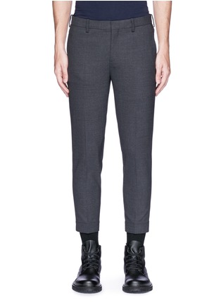 Main View - Click To Enlarge - NEIL BARRETT - Zip cuff cropped pants