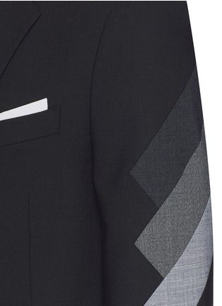 Detail View - Click To Enlarge - NEIL BARRETT - Three stripe panel slim fit blazer
