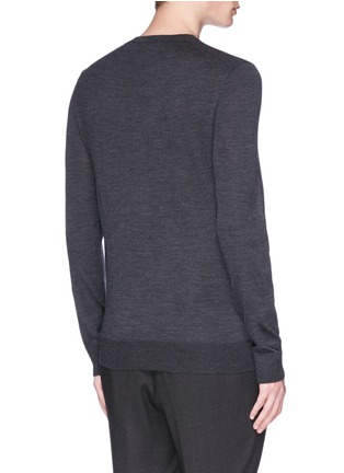 Back View - Click To Enlarge - NEIL BARRETT - Stripe intarsia wool sweater