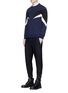 Figure View - Click To Enlarge - NEIL BARRETT - 'Modernist 7' panel neoprene zip sweatshirt