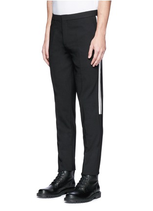 Front View - Click To Enlarge - NEIL BARRETT - Stripe outseam pants