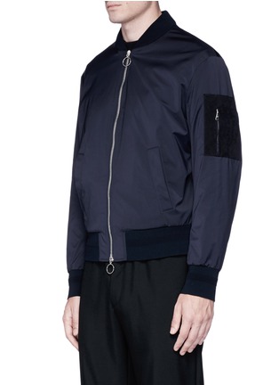 Detail View - Click To Enlarge - NEIL BARRETT - 2-in-1 stretch gilet and bomber jacket set