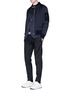 Figure View - Click To Enlarge - NEIL BARRETT - 2-in-1 stretch gilet and bomber jacket set