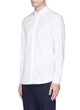 Front View - Click To Enlarge - NEIL BARRETT - Thunderbolt charm tuxedo shirt