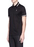Front View - Click To Enlarge - NEIL BARRETT - Thunderbolt print polo shirt